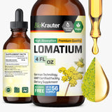 BIO KRAUTER frente del empaque mostrando formato 4 fl oz y beneficios veganos