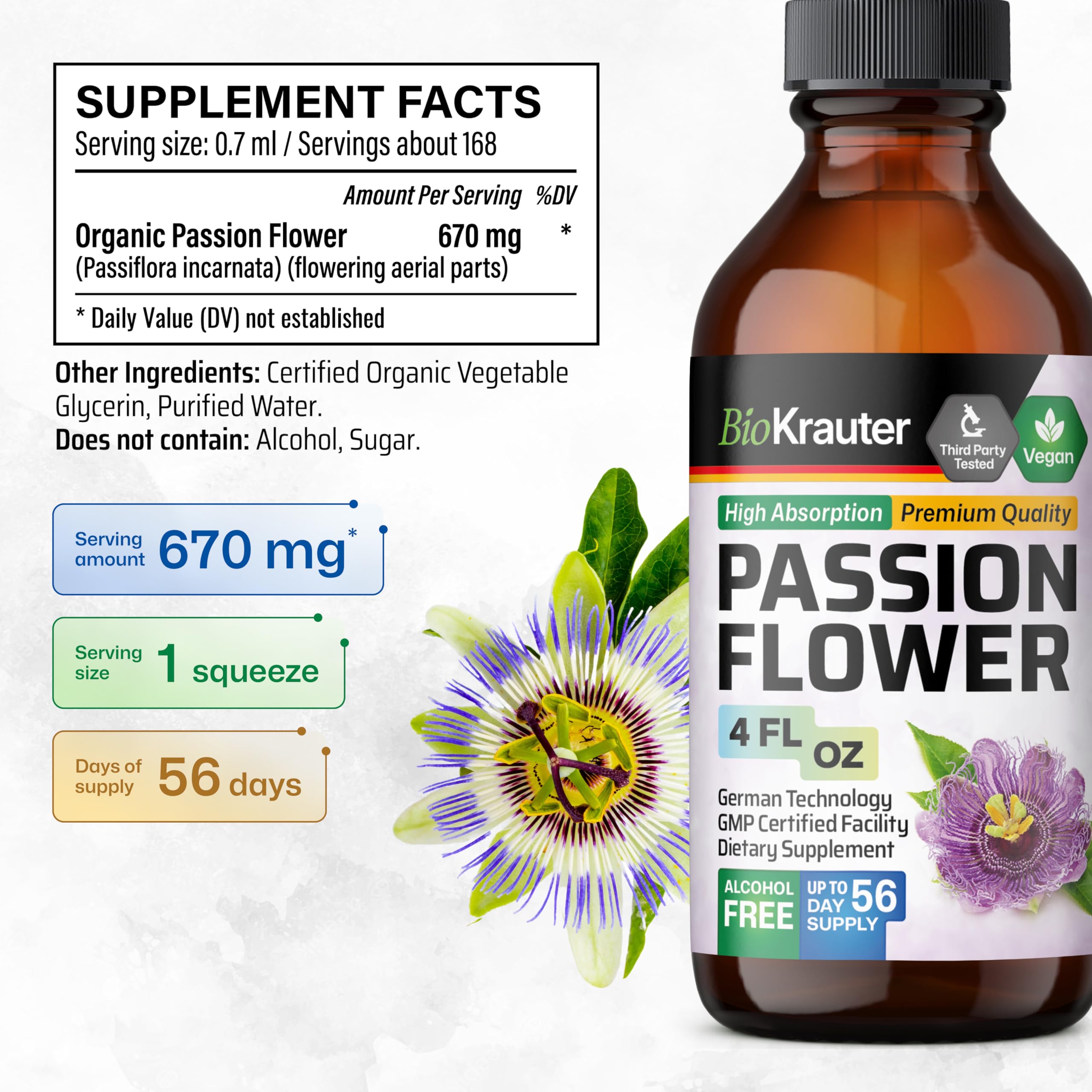 BIO KRAUTER gotas en cuchara mostrando textura suave y fácil de dosificar