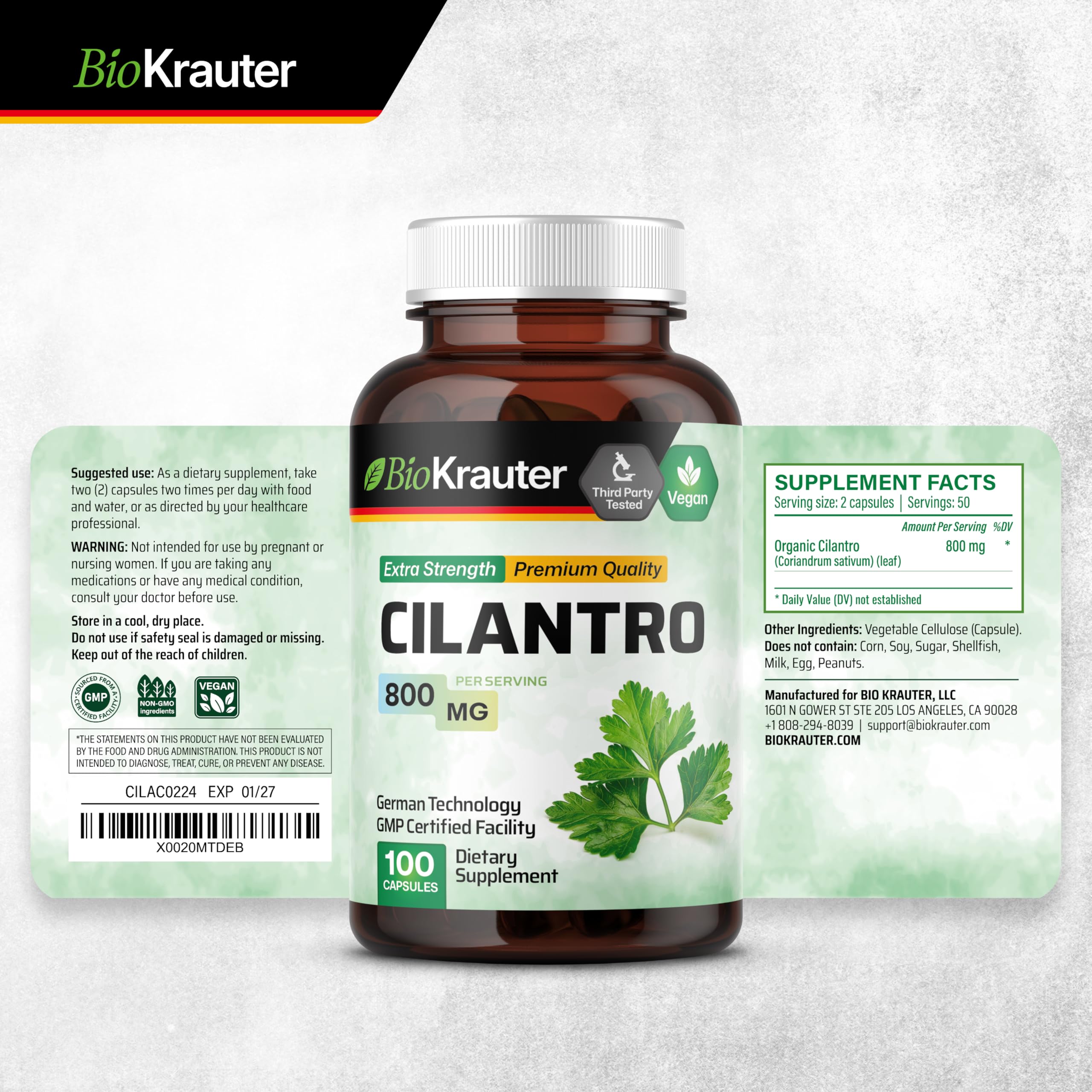 BIO KRAUTER presentación compacta ideal para llevar viajes
