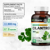 BIO KRAUTER polvo de cilantro detalle de textura natural