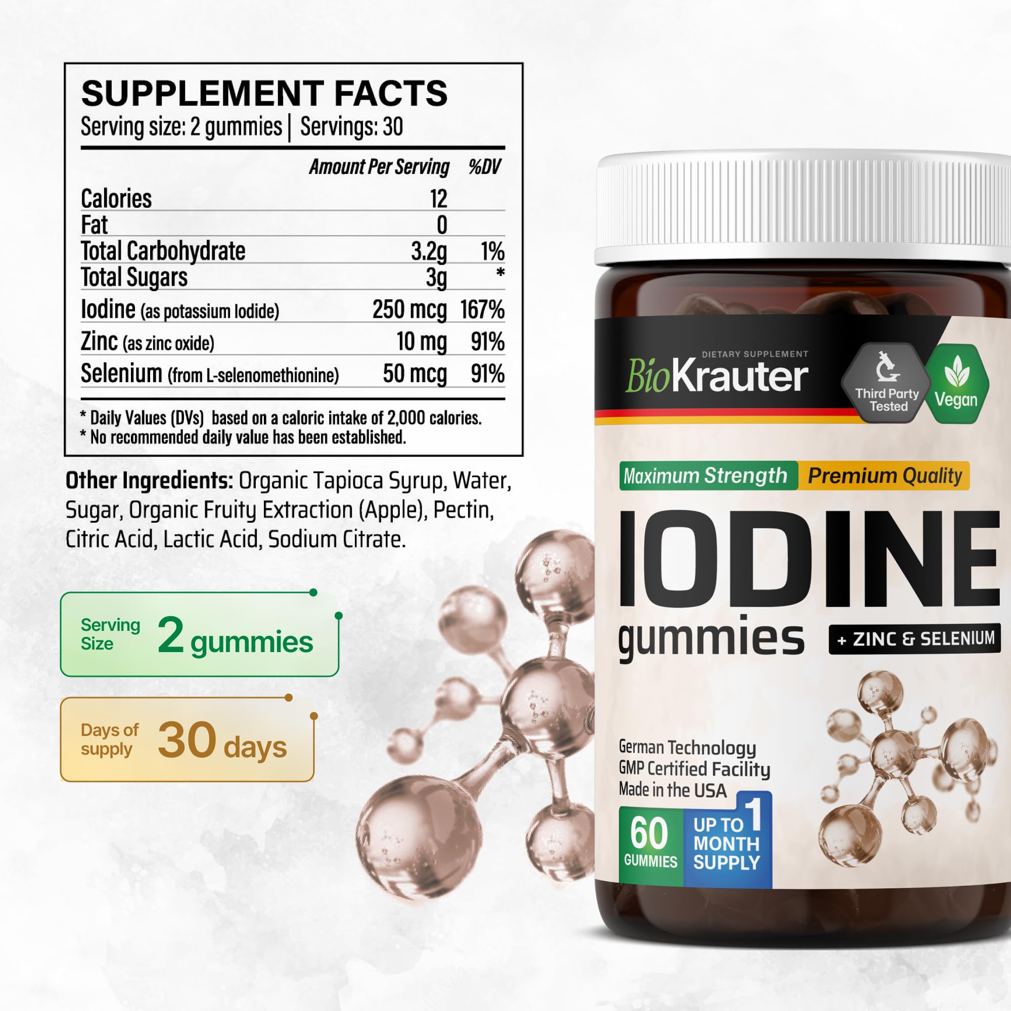 BIO KRAUTER gomitas en mano para fácil toma diaria y conveniencia