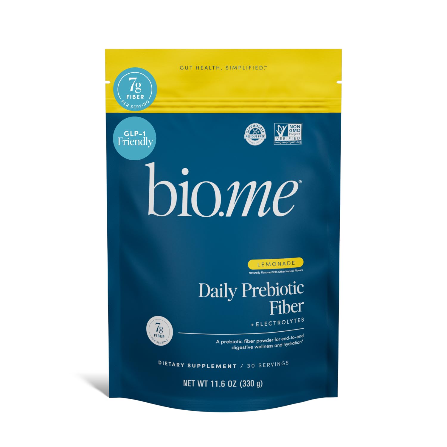 Bio.me envase frontal limonada mostrando información clara y beneficio digestivo