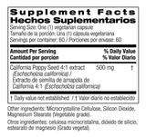 Bio Nutrition extracto de California Poppy en detalle mostrando origen vegetal