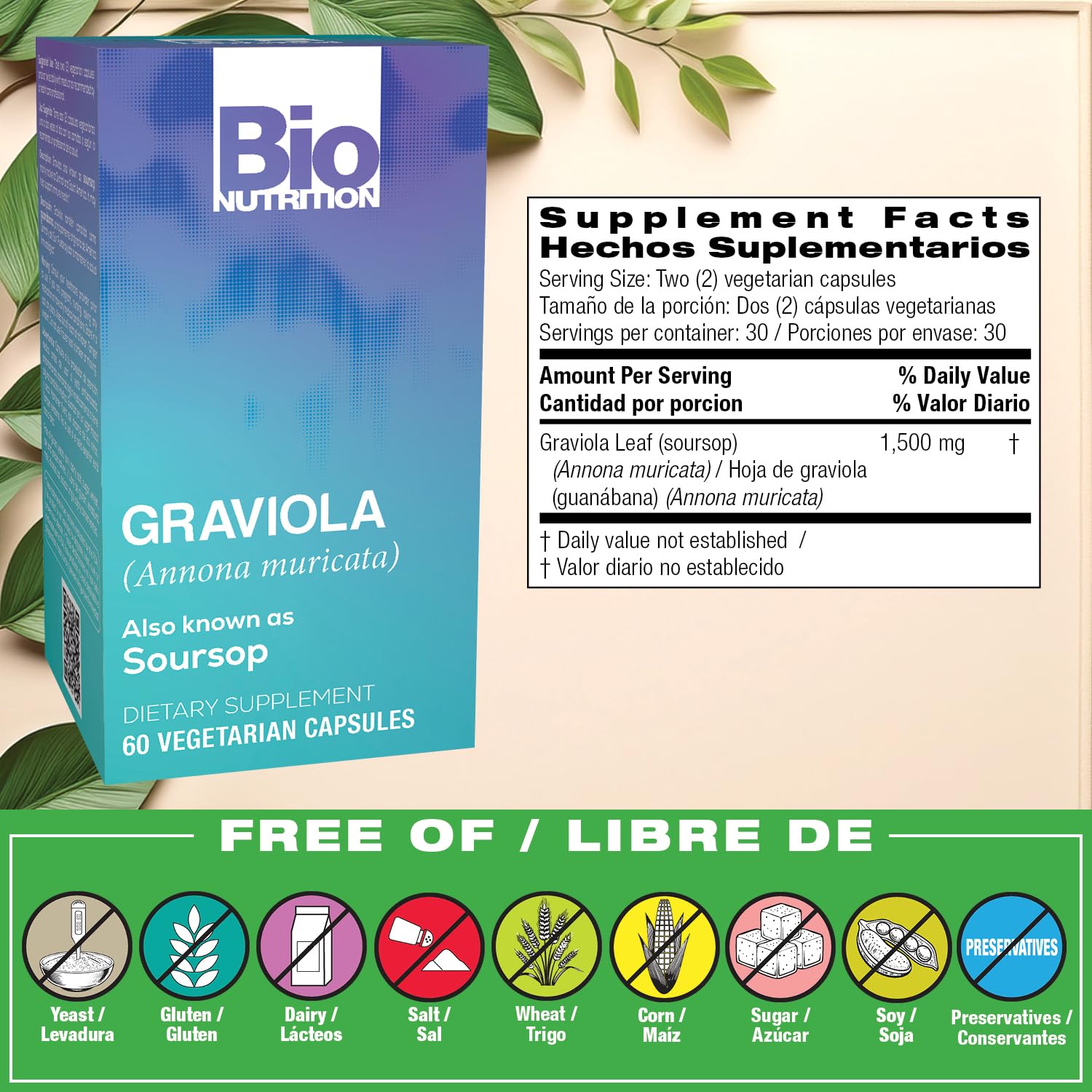 Bio Nutrition close-up de cápsulas vegetarianas destacando pureza vegetal