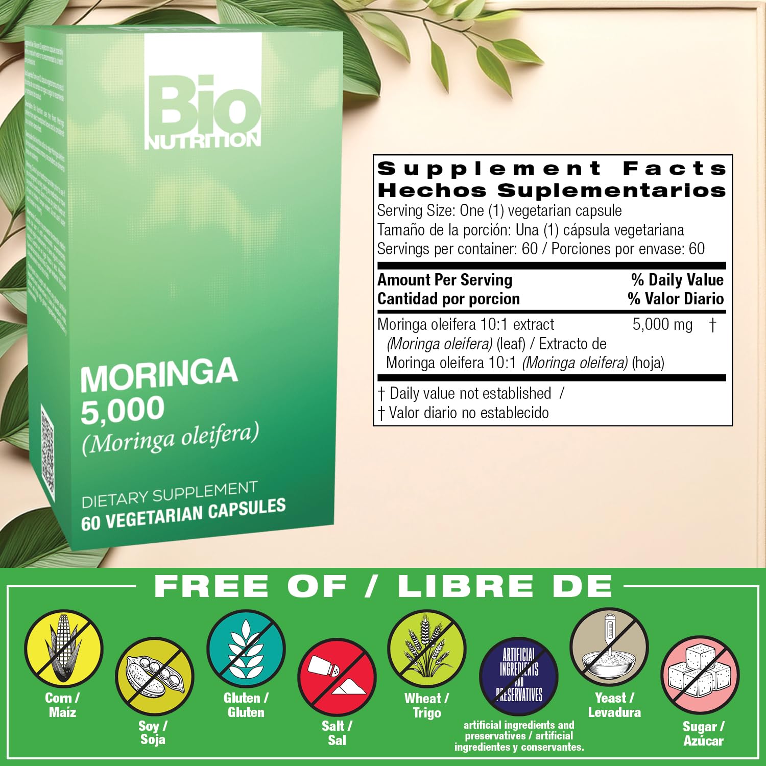 Bio Nutrition cápsula vegetal en primer plano evidenciando fácil ingestión y sin sabor fuerte