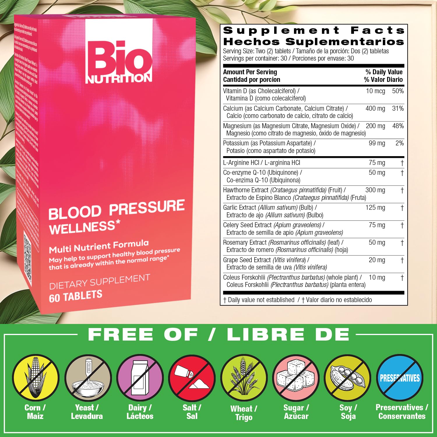 Bio Nutrition primer plano de tabletas que resalta textura y pureza