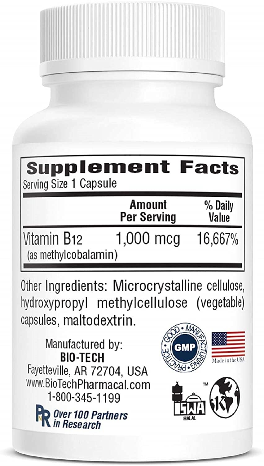 Persona tomando Bio-Tech Pharmacal B12 Methyl en su rutina matutina para apoyo nutricional