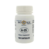 Bio-Tech Pharmacal frasco de 100 cápsulas mostrando dosificación y facilidad de uso