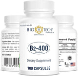 Bio-Tech Pharmacal cápsula en mano ilustrando la dosis concentrada y facilidad de uso
