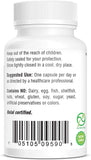 Bio-Tech Pharmacal etiqueta en primer plano destacando ingredientes y libre de alérgenos