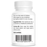 Bio-Tech Pharmacal cápsula en mano indicando la dosis y uso diario