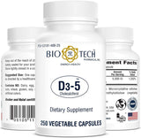 Bio-Tech Pharmacal botella frontal mostrando 250 cápsulas y beneficios