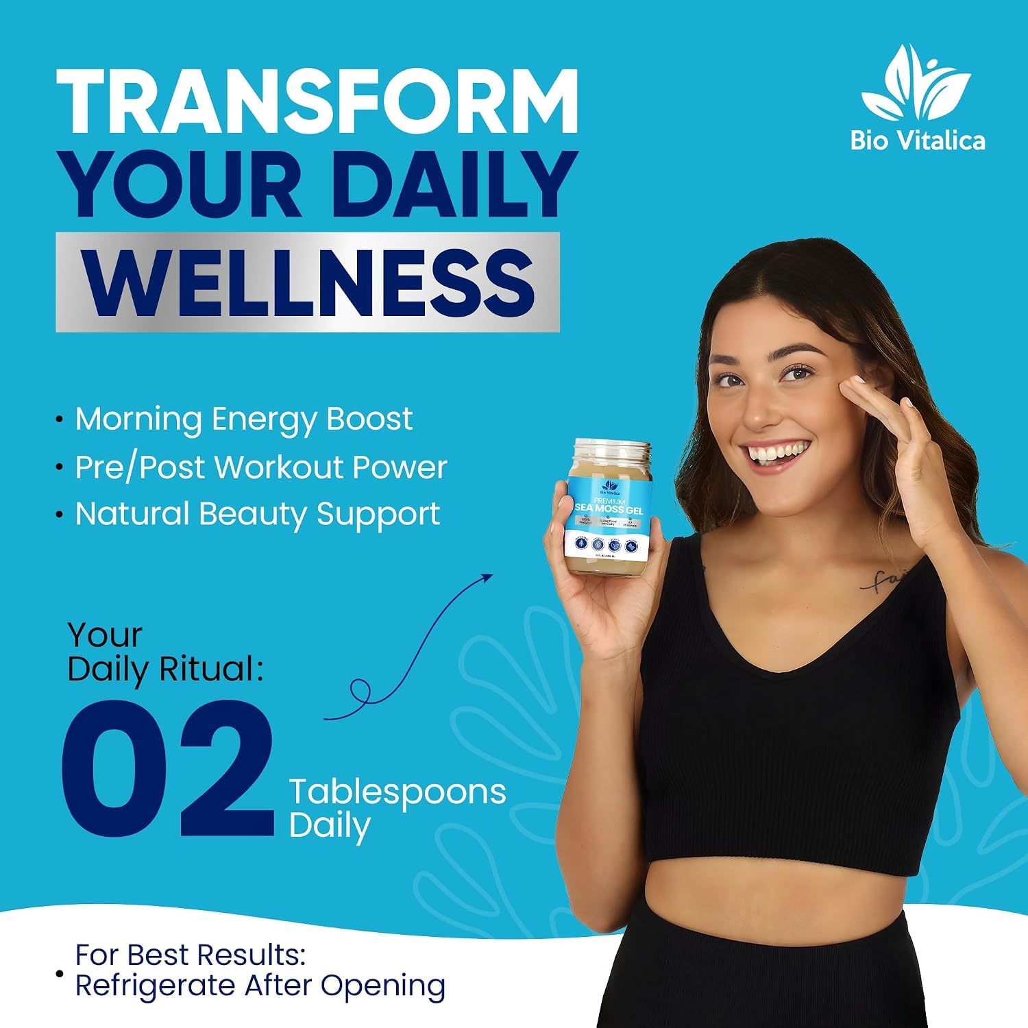 BIO VITALICA etiqueta con lista de ingredientes y beneficios