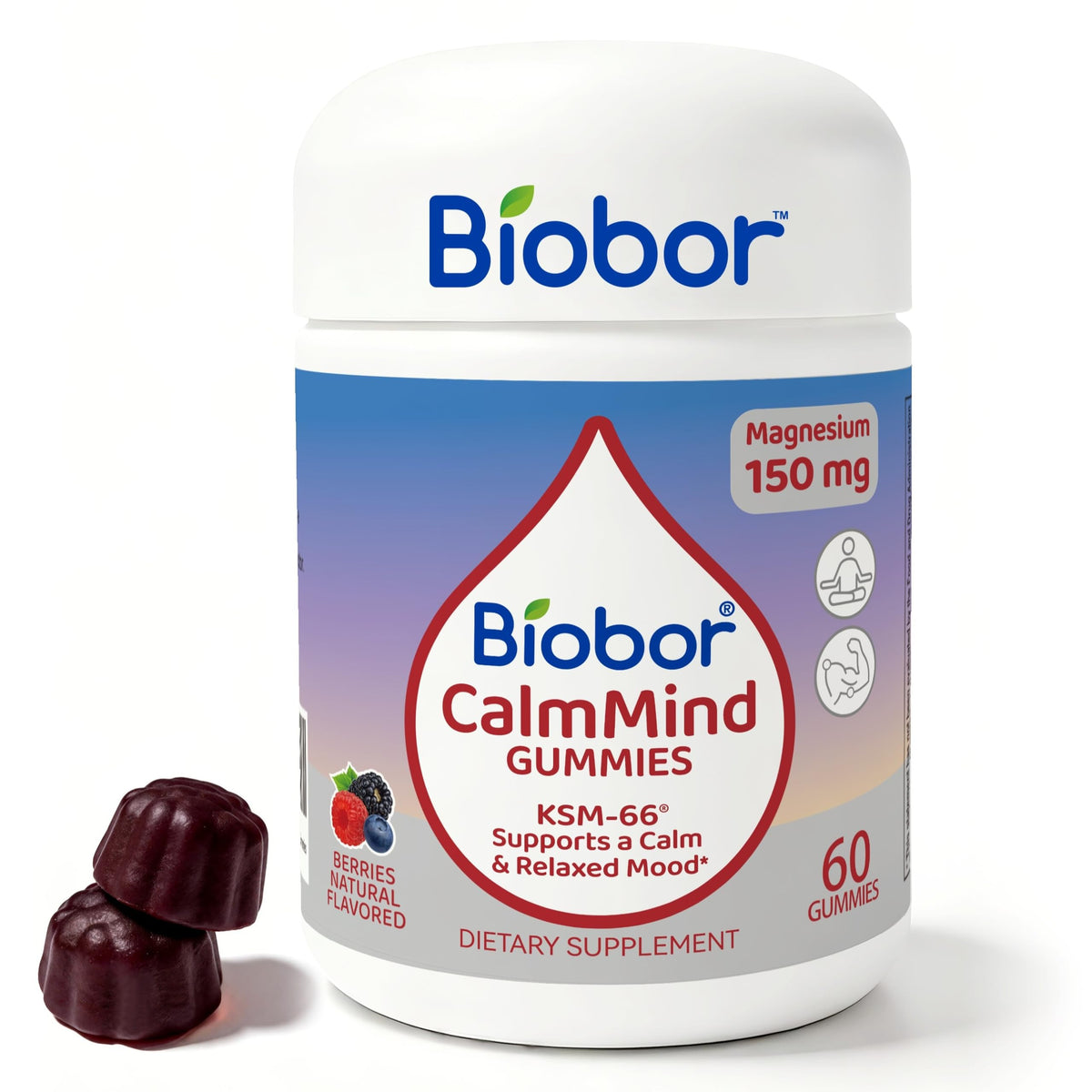 Biobor envase frontal mostrando 60 gomitas y etiquetado claro