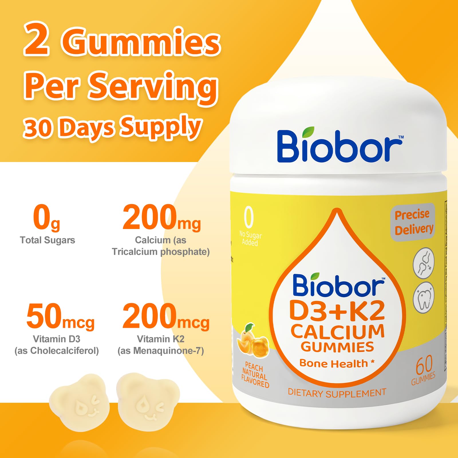 Biobor primer plano de la textura de la gomita muestra aspecto masticable apetecible