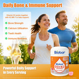 Biobor etiqueta ingredientes que muestra D3 5000 IU y K2 100 mcg