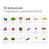 Caja abierta con cápsulas Biocidin visibles enfatizando la cantidad de 90 cápsulas de Bio-Botanical Research