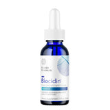 Biocidin Broad-Spectrum Liquid frontal del envase mostrando etiqueta clara y profesional