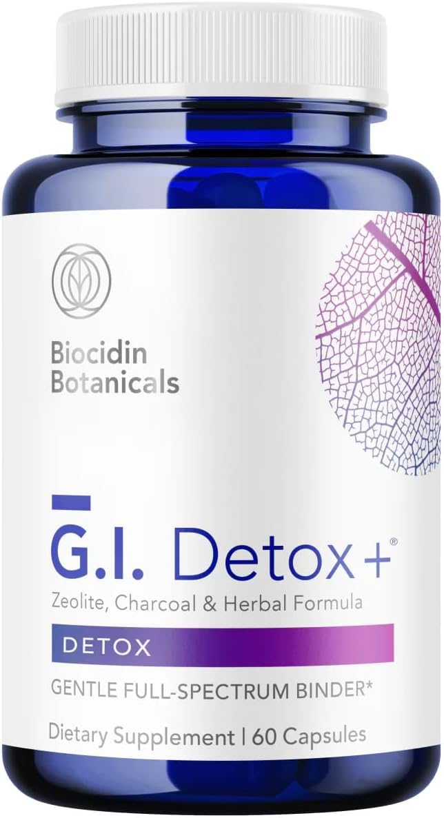 Biocidin GI Detox+ presentación frontal mostrando envase y beneficios visibles