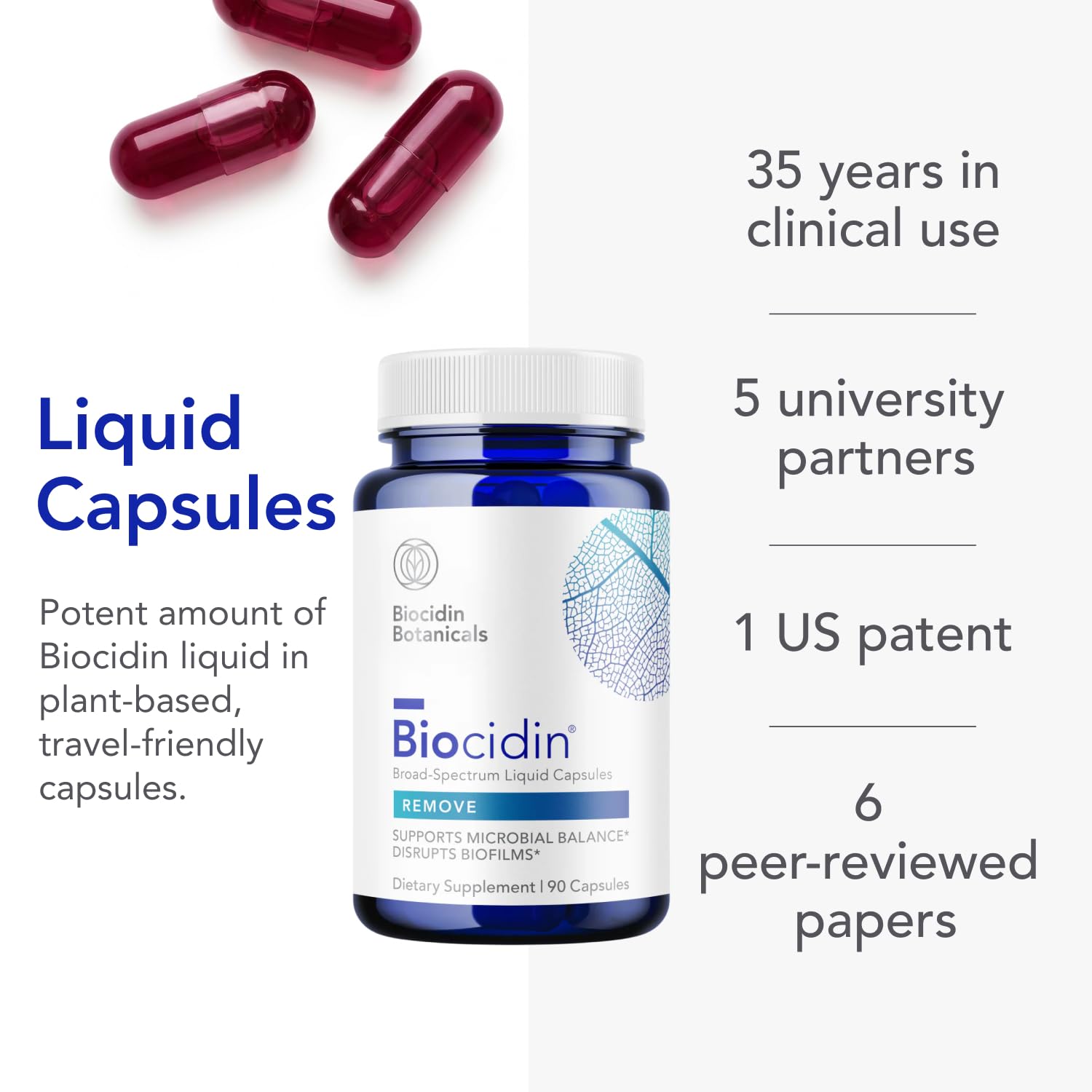Ingredientes botánicos usados en Biocidin por Bio-Botanical Research para apoyo de biofilm y microbioma