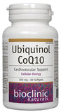 Bioclinic Naturals envase frontal mostrando ubiquinol y beneficios