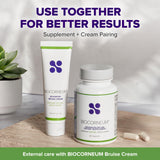 BIOCORNEUM junto a árnica y bromelina ilustrando ingredientes