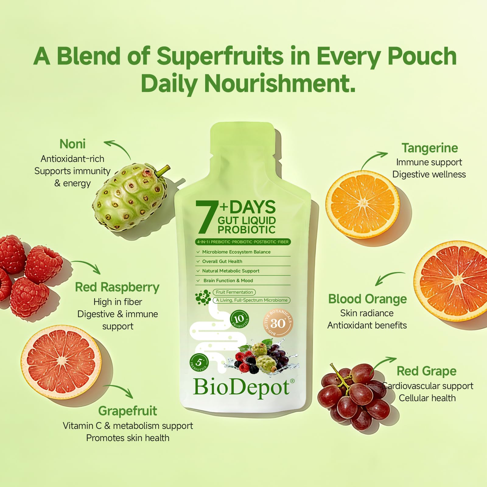Biodepot sobres en bolso ideal para viaje y consumo práctico