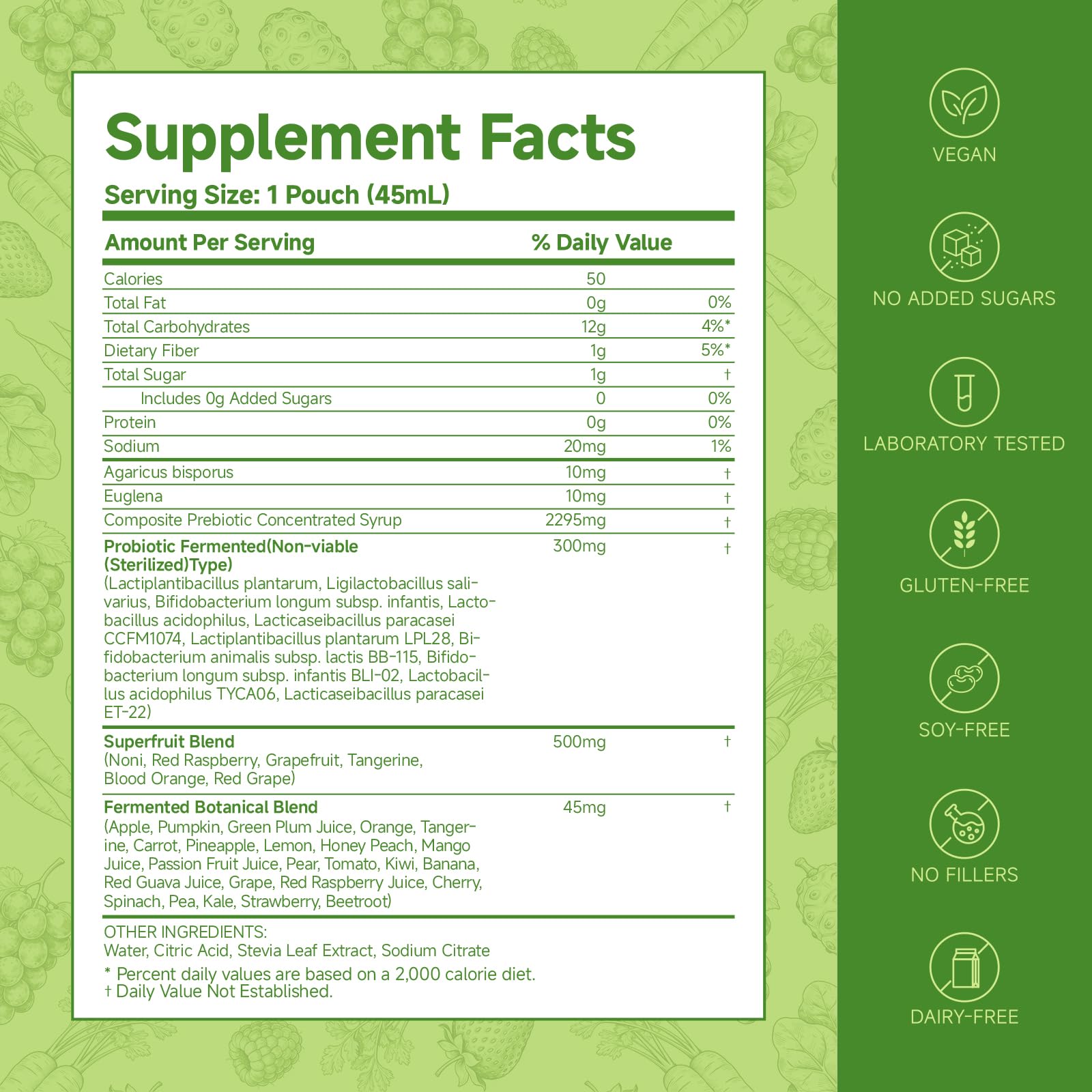 Biodepot frutas y botánicos fermentados como fuente natural