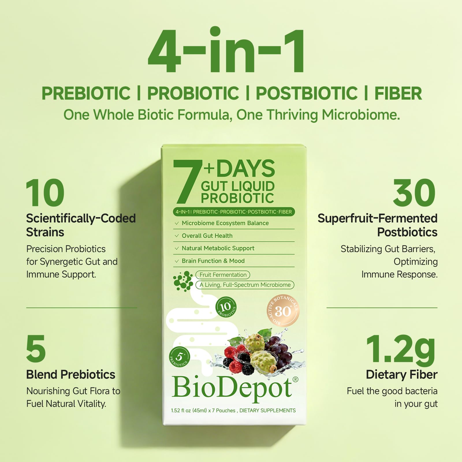 Biodepot persona sosteniendo sachet listo para beber conveniencia