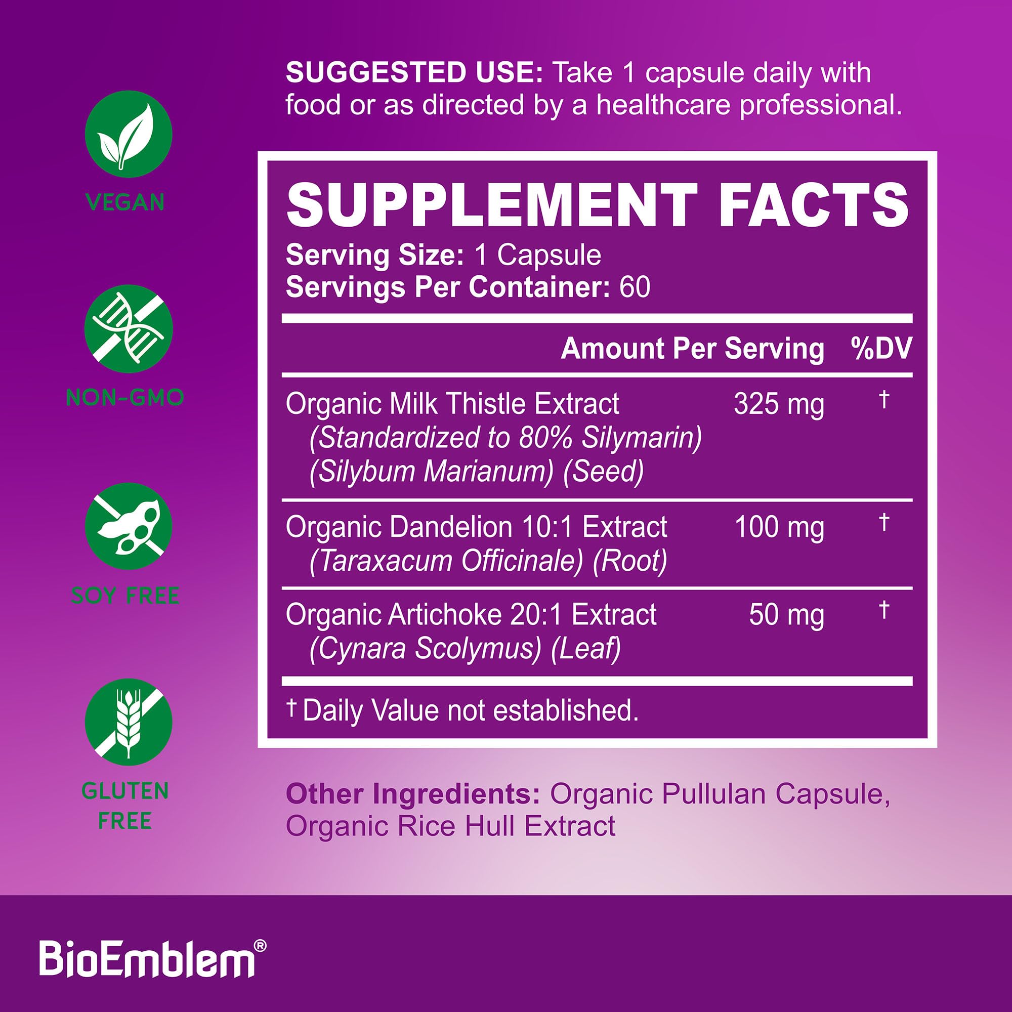 BioEmblem cápsula vegana en mano, enfocada en la alta concentración y facilidad de uso