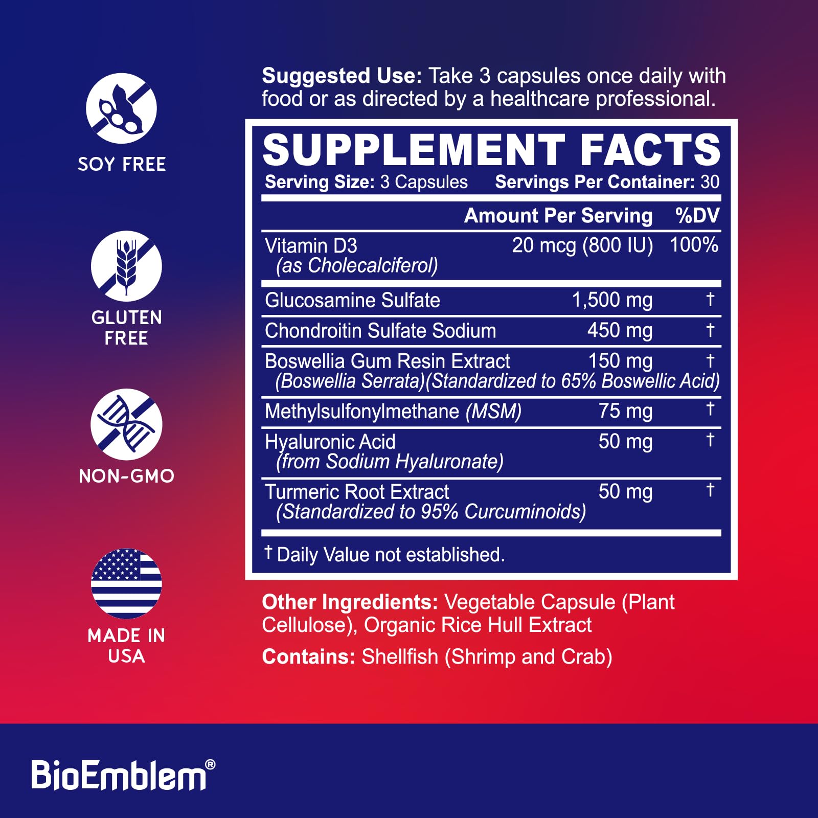BioEmblem frasco junto a objetos para comparar tamaño y duración