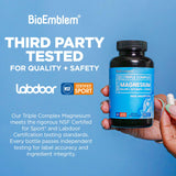 BioEmblem primer plano de la textura de la cápsula mostrando acabado suave y fácil ingestión