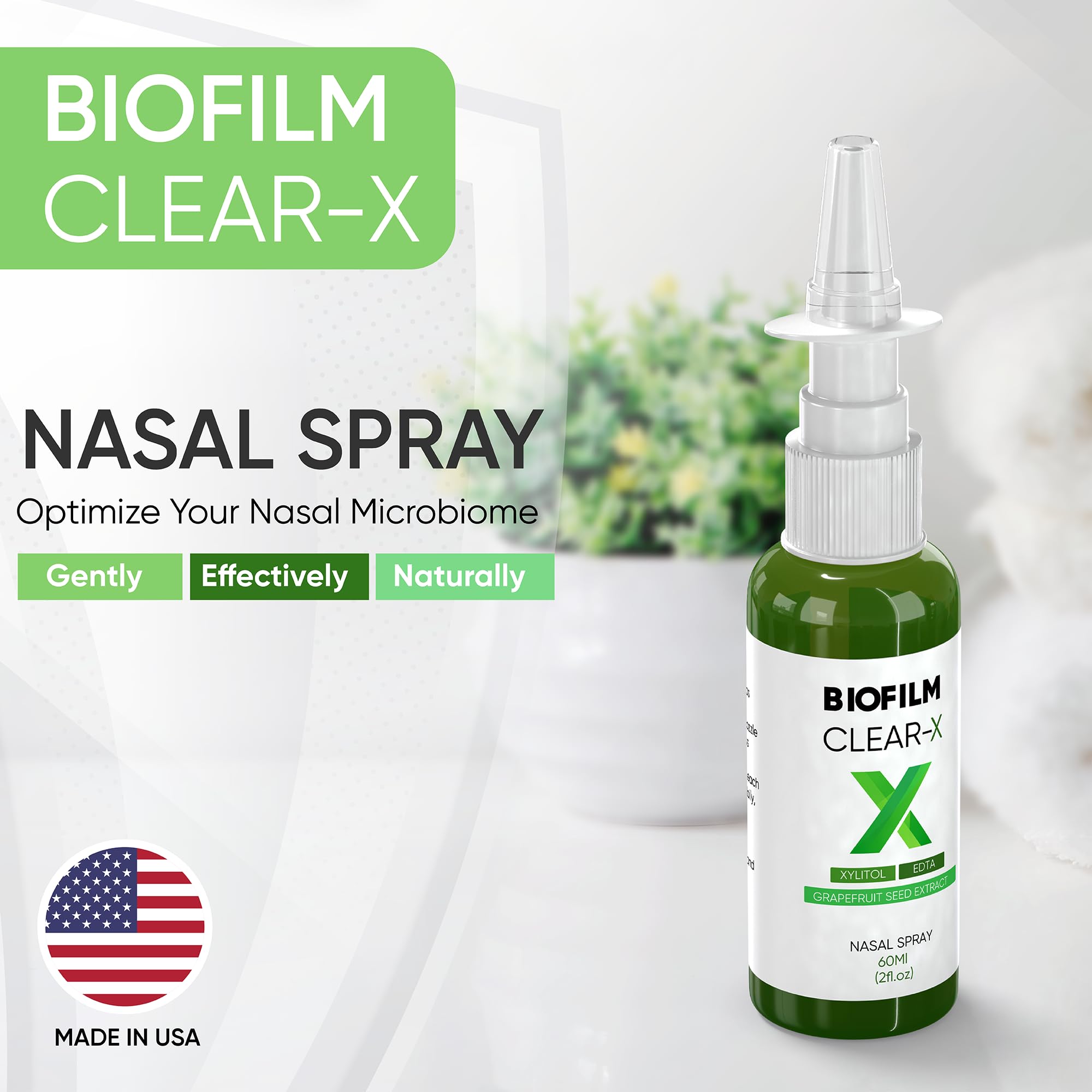 BioFilm Clear detalle del rociador que facilita pulverizaciones precisas