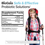 BioGaia frasco en contexto doméstico saludable, sugiere inclusión en estilo de vida diario