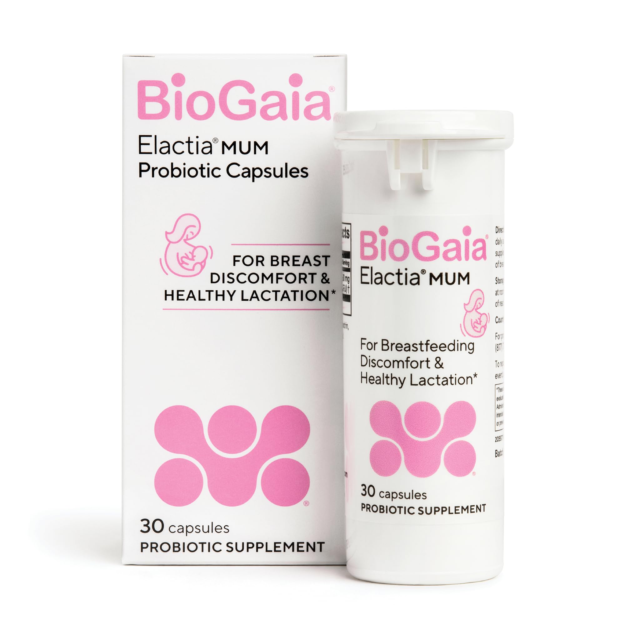 BioGaia Elactia frente del empaque mostrando beneficios y confianza