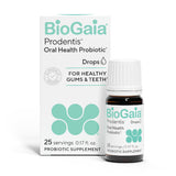 BioGaia Prodentis empaque frontal mostrando marca y beneficios visibles