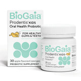 BioGaia envase Prodentis Kids al frente, muestra diseño y beneficios