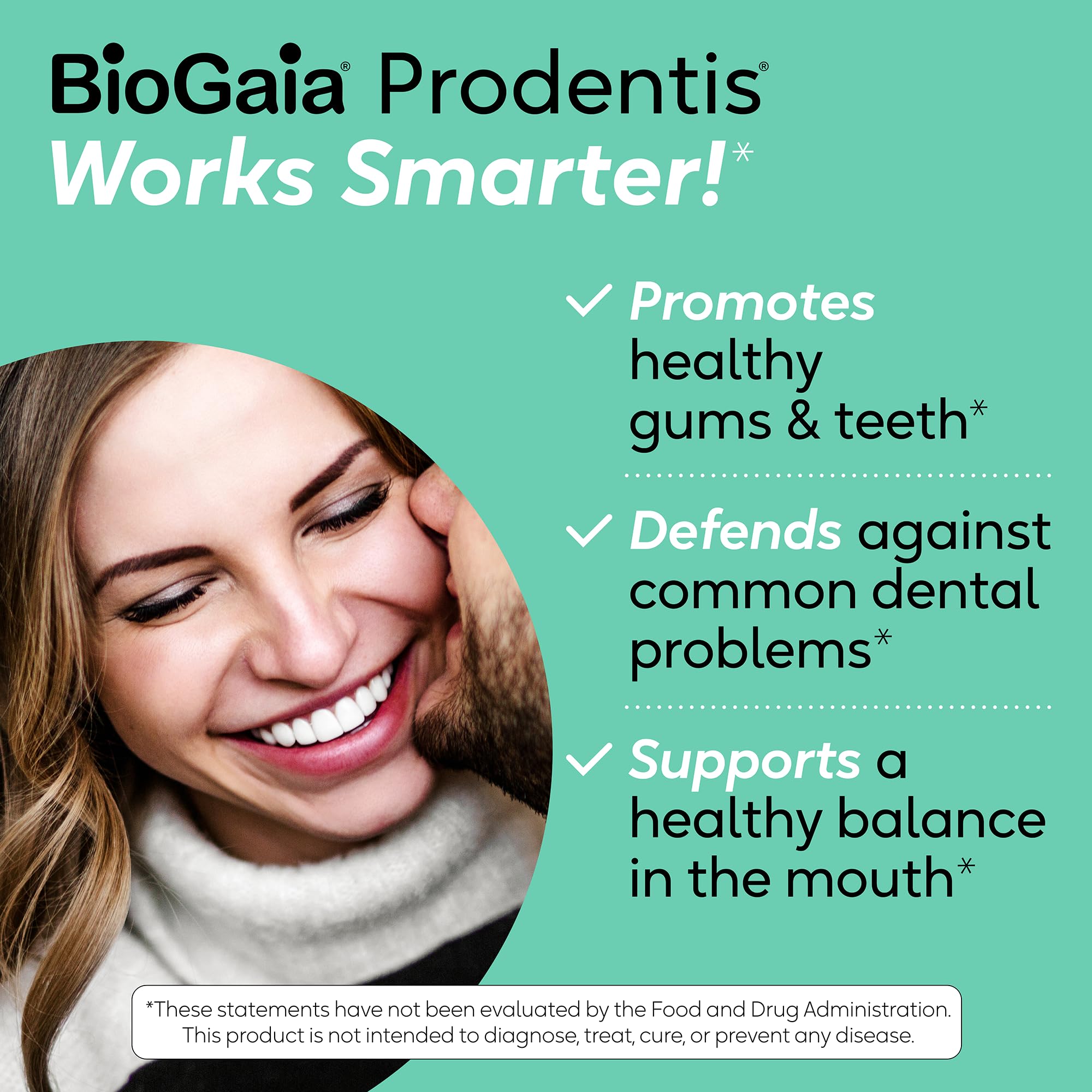 BioGaia Prodentis aplicación en mano antes de colocar en boca