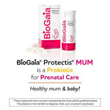 BioGaia Protectis MUM cápsula en primer plano que muestra textura y facilidad de ingestión