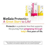 Cierre de la etiqueta nutricional de BioGaia Protectis MUM con información clara