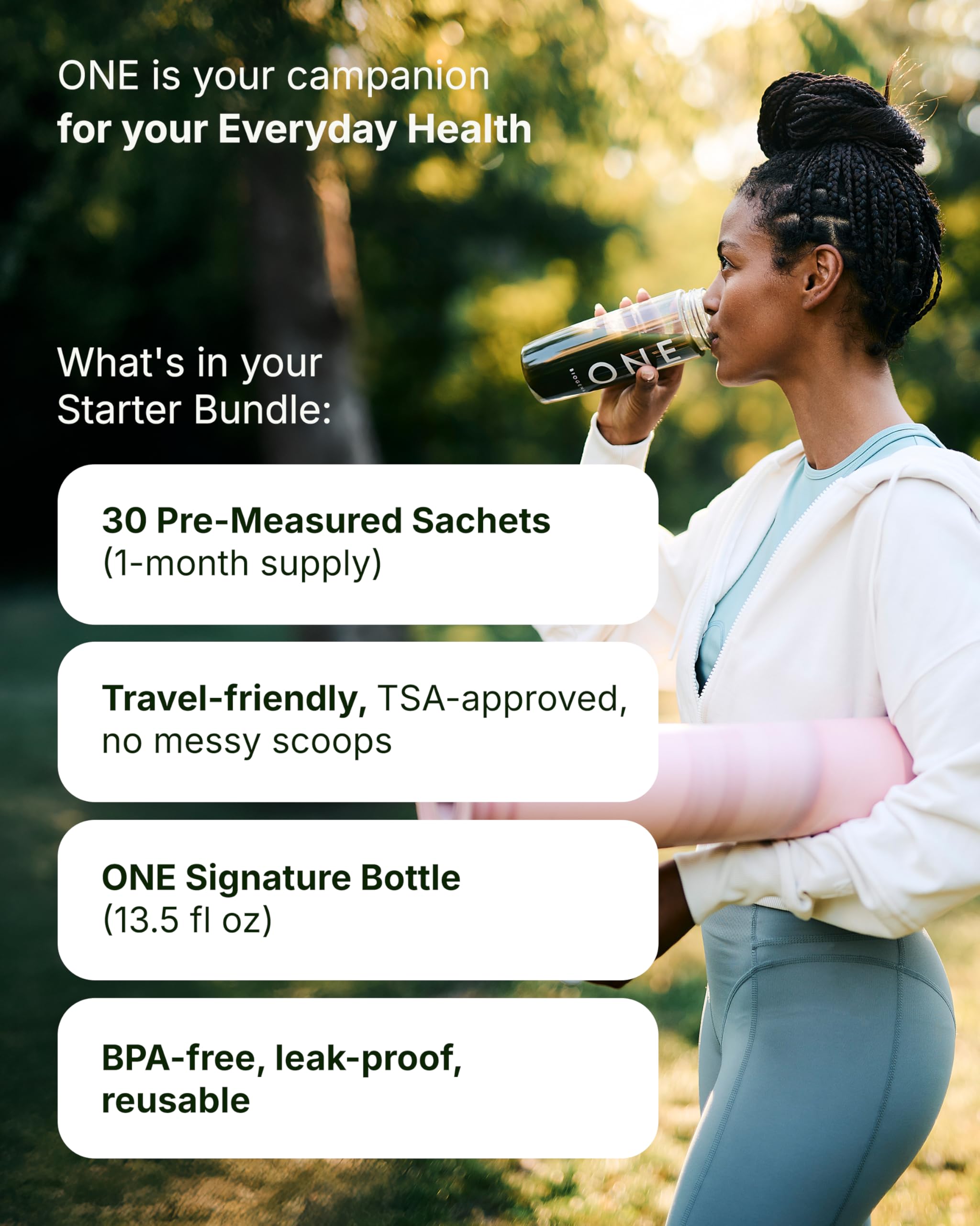 BIOGENA ONE botella llena lista para beber, hidratación nutritiva rápida