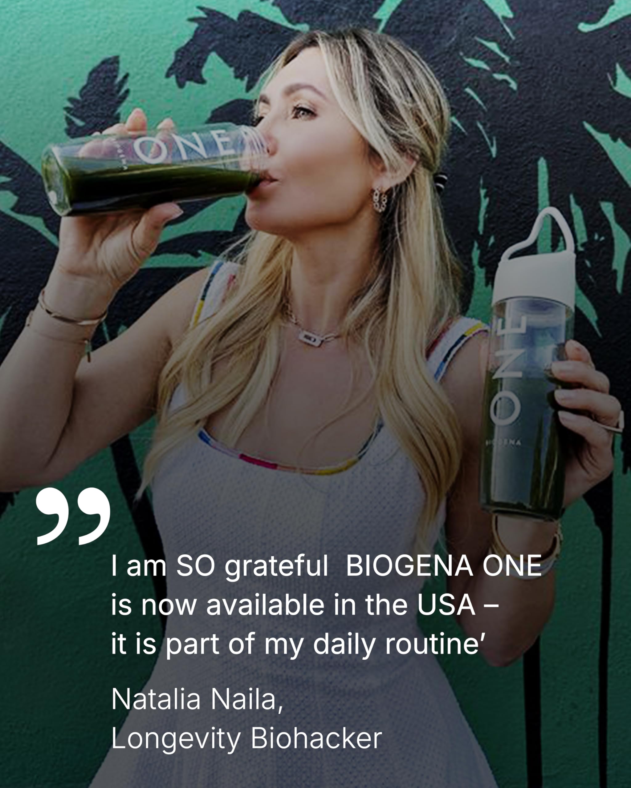 BIOGENA ONE en escritorio oficina, estilo de vida activo y cuidado diario