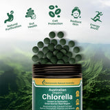Biogenesis cultivo australiano junto al manantial destacando origen sostenible