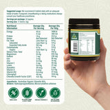Biogenesis tabletas en mano indicando escala y facilidad de toma diaria