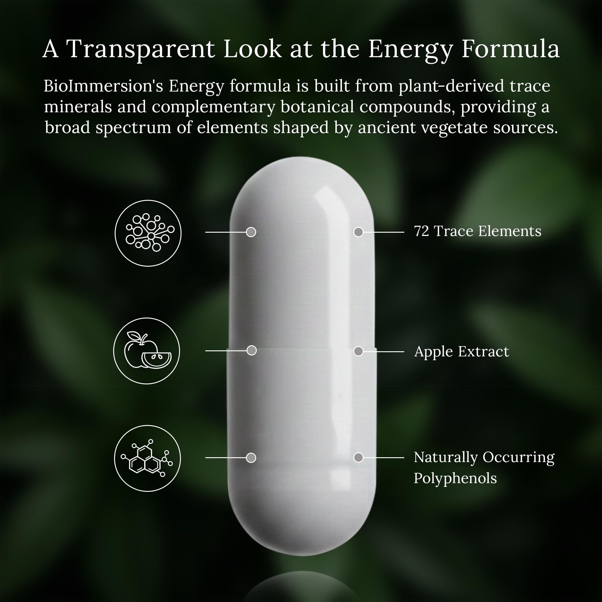BioImmersion etiqueta con ingredientes y certificaciones visibles