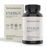 BioImmersion frasco frontal mostrando etiqueta clara y beneficio energético