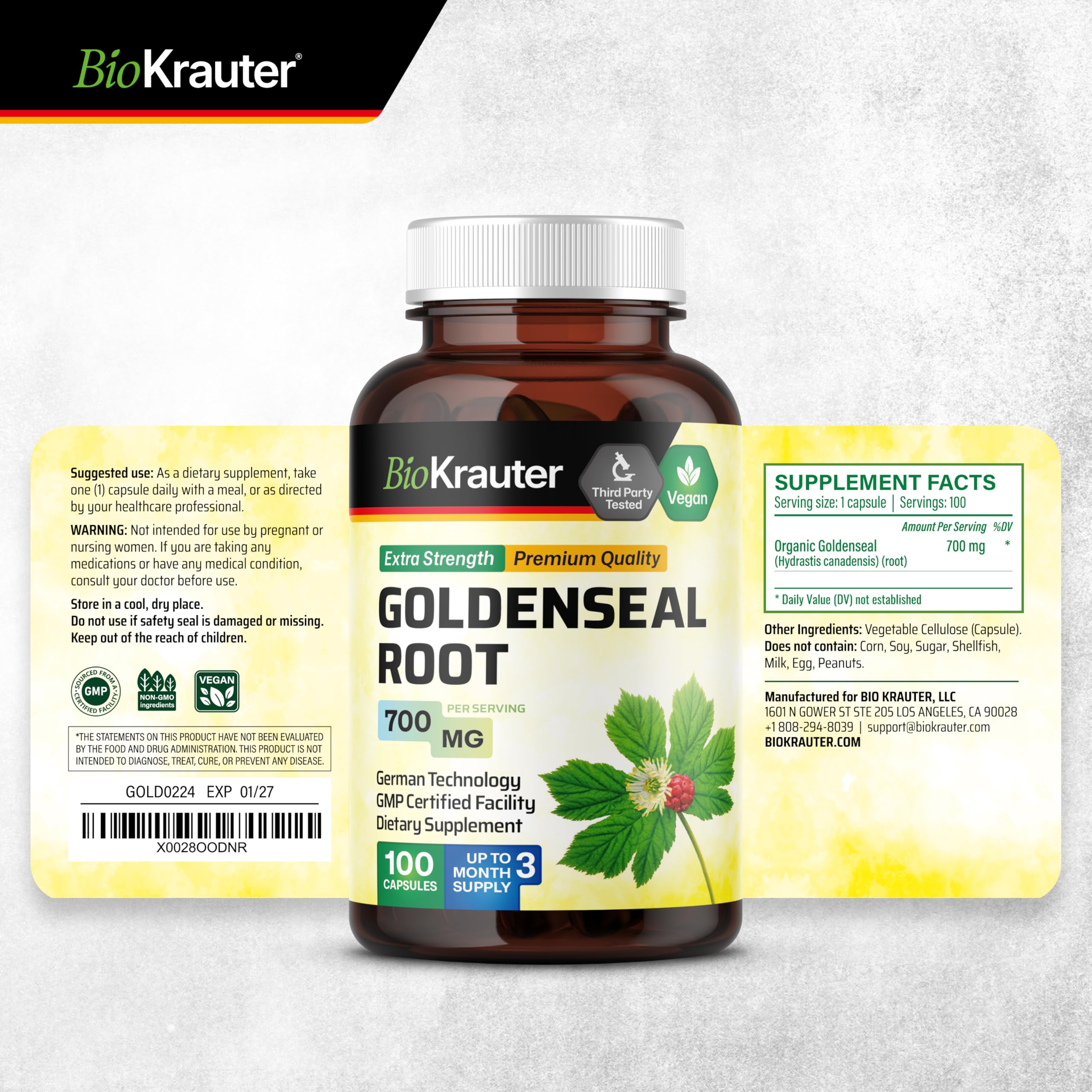 BIO KRAUTER ingredientes naturales destacados y limpieza