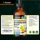 BIO KRAUTER frasco junto a hojas de diente de león indicando origen natural