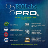 BIOLABS PRO etiqueta con ingredientes claves para transparencia y confianza