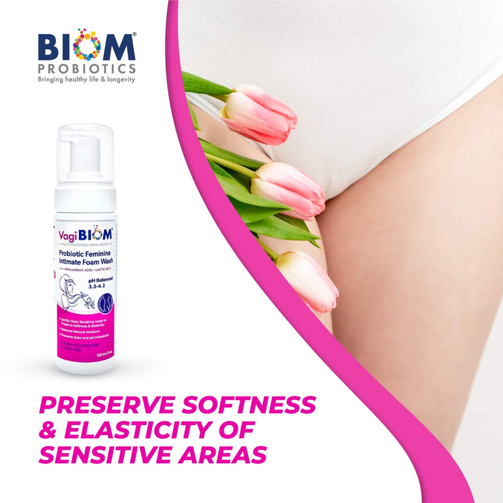 Biom Probiotics envase junto a objeto para escala mostrando tamaño práctico